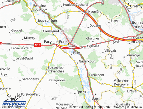 MICHELIN Fains map - ViaMichelin