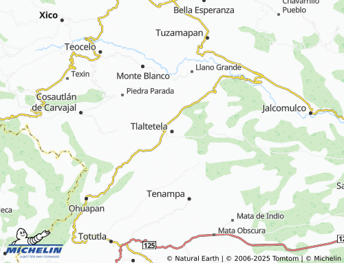 MICHELIN Tlaltetela map - ViaMichelin