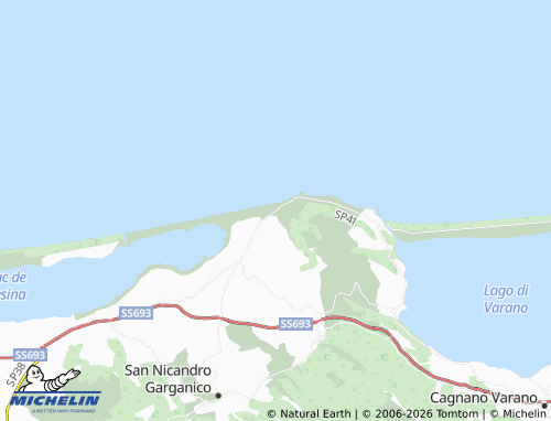 MICHELIN Gargano Blu map - ViaMichelin