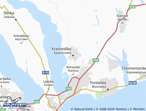 Mapa MICHELIN Krasnosilka - ViaMichelin