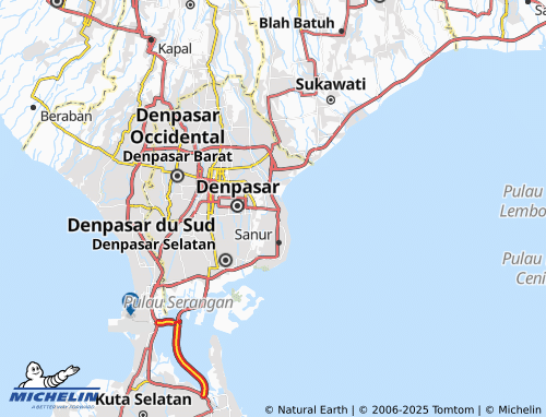 MICHELIN Sanur Kaja map - ViaMichelin