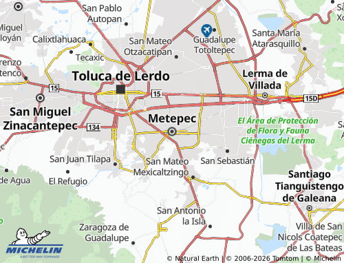 Mapa MICHELIN Metepec - ViaMichelin