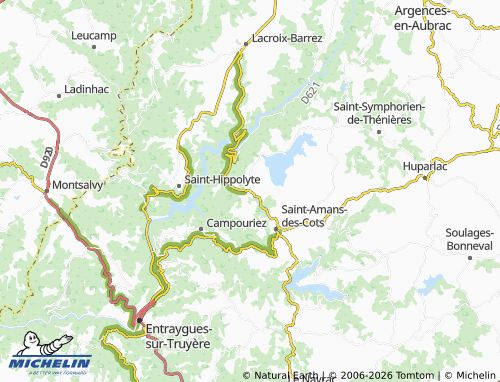 MICHELIN Montézic map - ViaMichelin