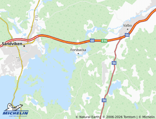 MICHELIN-Landkarte Forsbacka By - ViaMichelin