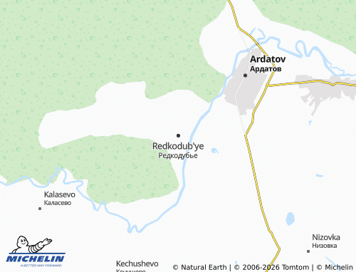 MICHELIN-Landkarte Redkodub'ye - ViaMichelin