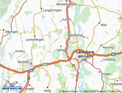 MICHELIN Igling map - ViaMichelin