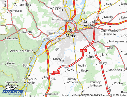 Carte MICHELIN Frescaty - ViaMichelin