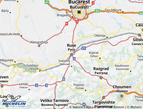 Mapa MICHELIN Ruse - ViaMichelin
