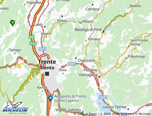 Mappa MICHELIN Civezzano - ViaMichelin
