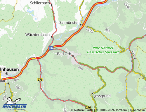 MICHELIN Bad Orb map - ViaMichelin