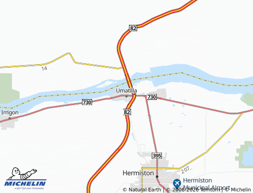 Carte MICHELIN Umatilla - ViaMichelin