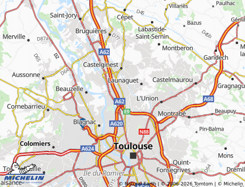 Mapa MICHELIN Aucamville - ViaMichelin