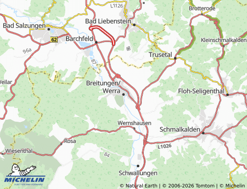 MICHELIN Breitungen/Werra map - ViaMichelin