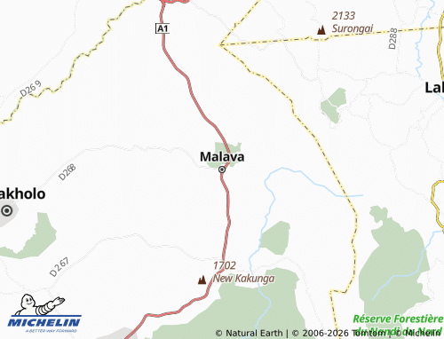 MICHELIN Malava map - ViaMichelin