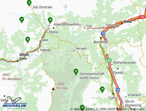 MICHELIN Arezen map - ViaMichelin