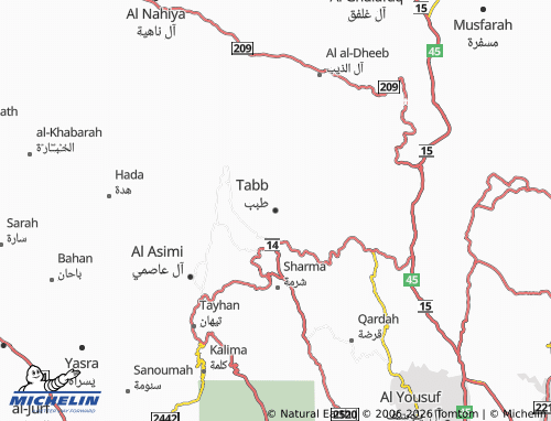 MICHELIN-Landkarte Tabb - ViaMichelin