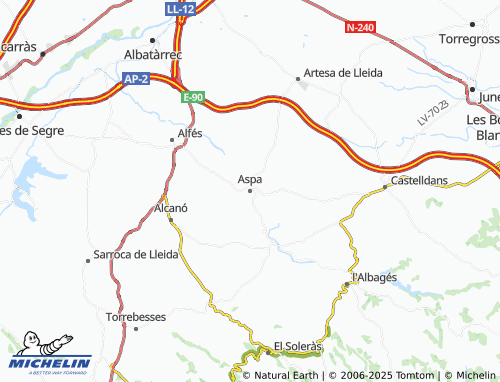 MICHELIN Aspa map - ViaMichelin