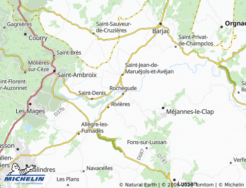 MICHELIN Rochegude map - ViaMichelin