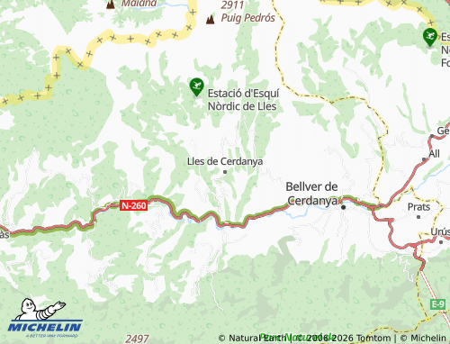 MICHELIN-Landkarte Lles de Cerdanya - ViaMichelin