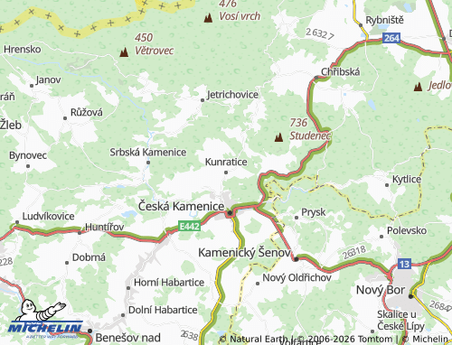 Mappa MICHELIN Kunratice - ViaMichelin