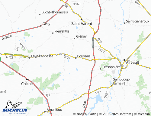 MICHELIN Boussais map - ViaMichelin