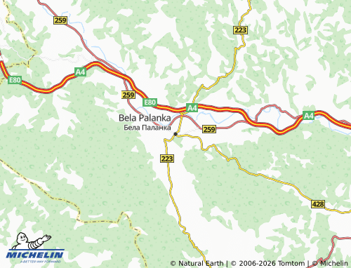 Mapa MICHELIN Bela Palanka - ViaMichelin
