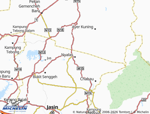 Mappa MICHELIN Nyalas - ViaMichelin