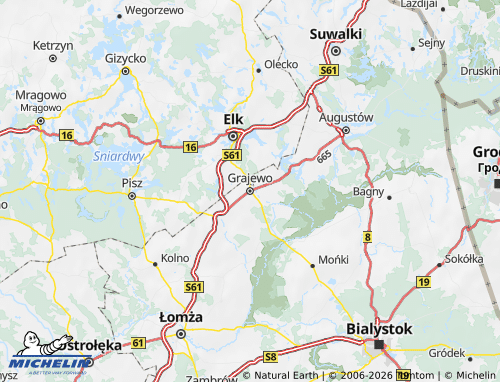 Carte MICHELIN Grajewski - ViaMichelin