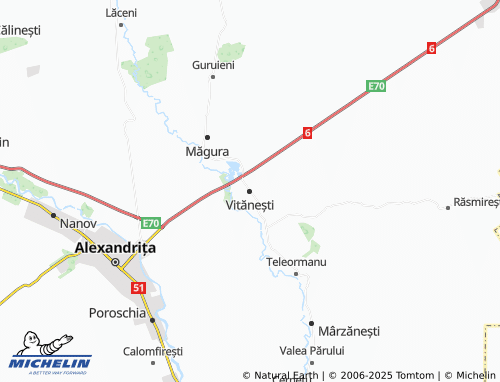 MICHELIN Vitănești map - ViaMichelin