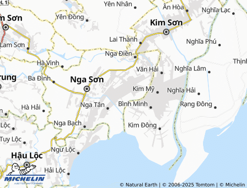 MICHELIN Nga Tiến map - ViaMichelin