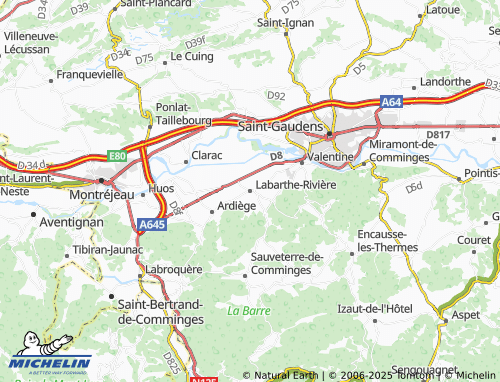 MICHELIN Labarthe-Rivière map - ViaMichelin