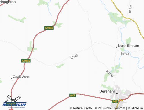 Carte MICHELIN Mileham - ViaMichelin