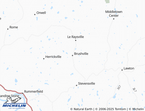 MICHELIN Brushville map - ViaMichelin