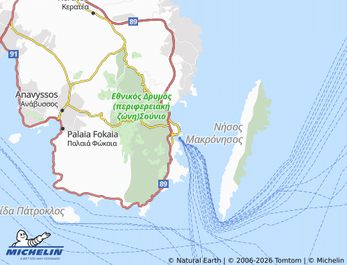 Mapa MICHELIN Lavrio - ViaMichelin