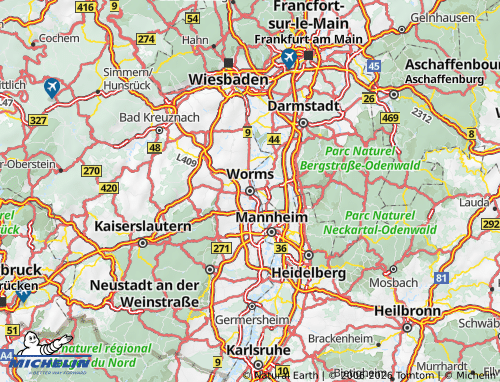 Mappa MICHELIN Worms - ViaMichelin