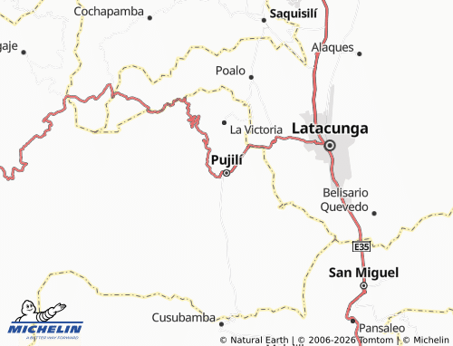 MICHELIN Pujilí map - ViaMichelin