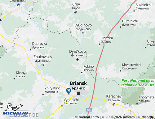 Carte MICHELIN Dyat'kovskiy rayon - ViaMichelin