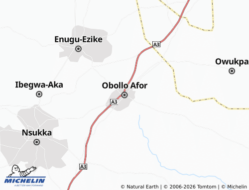 MICHELIN Obollo Afor map - ViaMichelin
