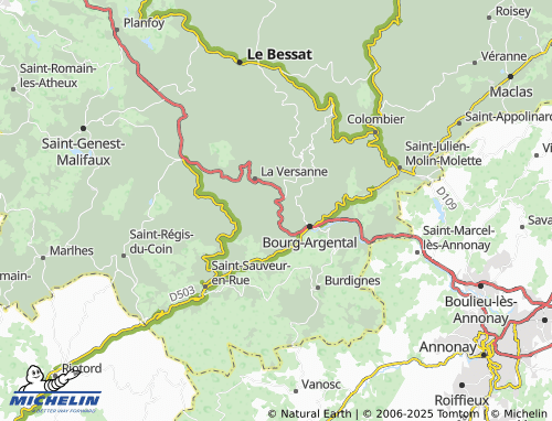 Carte MICHELIN Argental - ViaMichelin