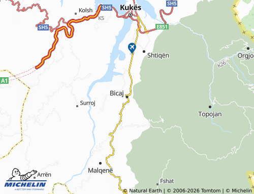 MICHELIN Bicaj map - ViaMichelin