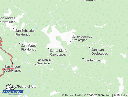 MICHELIN San Gregorio Ozolotepec map - ViaMichelin