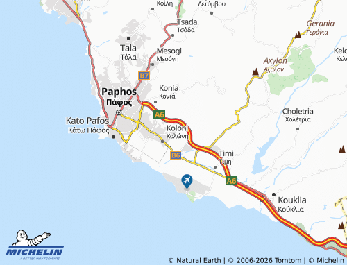 MICHELIN Agia Marinouda map - ViaMichelin