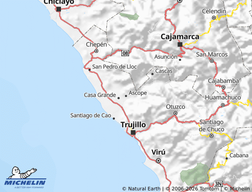Mapa MICHELIN Ascope - ViaMichelin