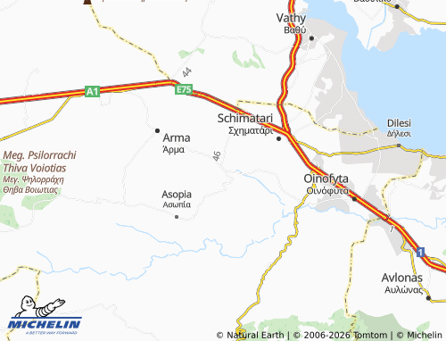 MICHELIN Tanagra map - ViaMichelin
