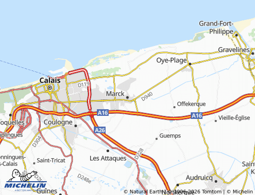 MICHELIN Marck map - ViaMichelin