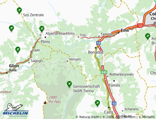 Mappa MICHELIN Scardanal - ViaMichelin