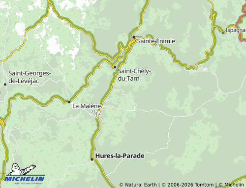 Carte MICHELIN Mas-Saint-Chély - ViaMichelin