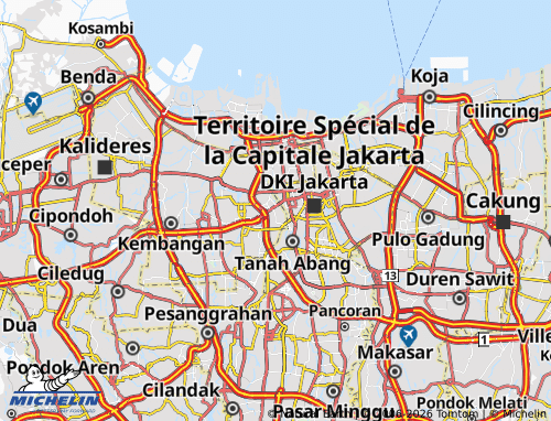 Mapa MICHELIN Jati Pulo - ViaMichelin