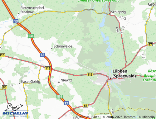 MICHELIN Lubolz map - ViaMichelin