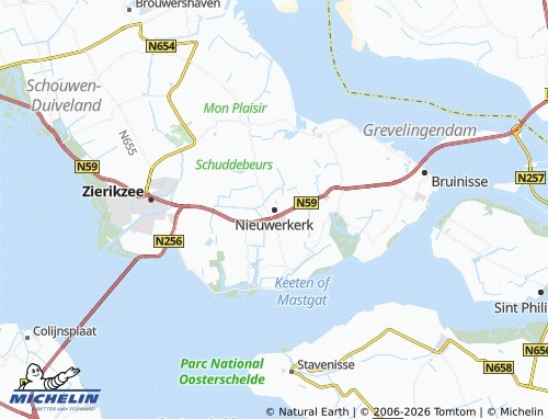 Carte MICHELIN Nieuwerkerk - ViaMichelin